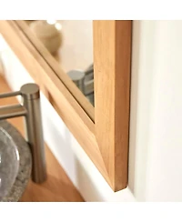 Tikamoon Solid Teak Wood Mirror 120x90 cm Wall Hanging Bathroom Living Room