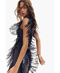 Desigual Women's Sequin fringe dress