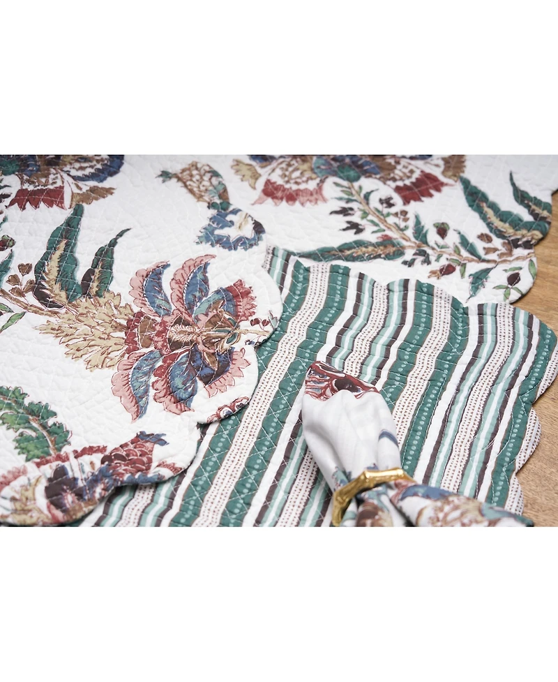 C&F Home Braelyn Abstract Botanical Quilted Table Runner 14" x 51
