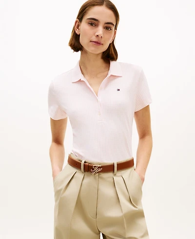 Tommy Hilfiger Women's Classic Pique Printed Short-Sleeve Polo Top