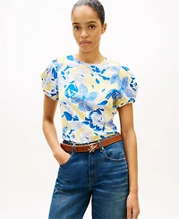 Tommy Hilfiger Women's Printed Crewneck Top