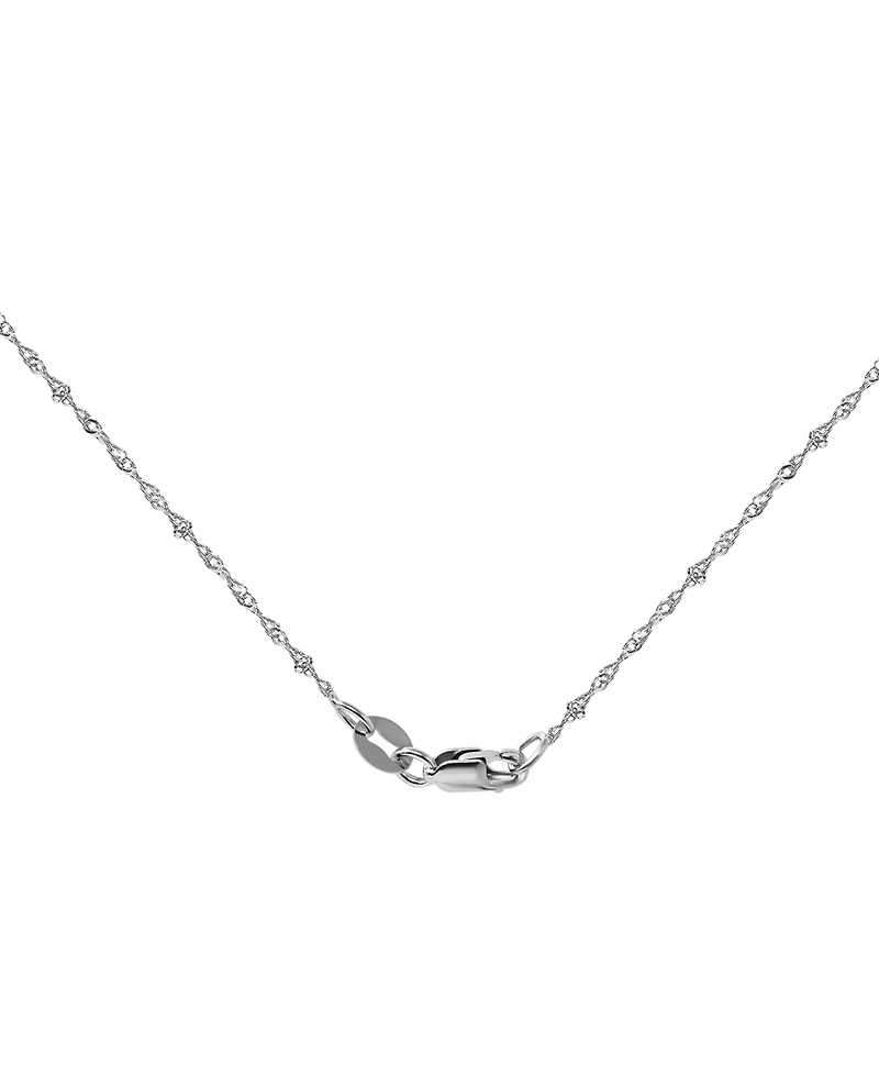 Macy's Sapphire (1/3 ct. t.w.) & Diamond (1/5 ct. t.w.) Pendant Necklace in 14k White Gold