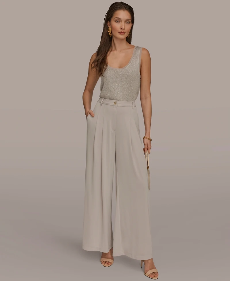 Donna Karan New York Women's Pleated Zip-Fly Pants