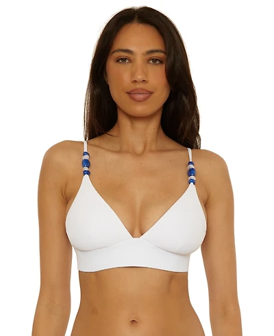 Becca Women's Modern Edge Rib Banded Bikini Top