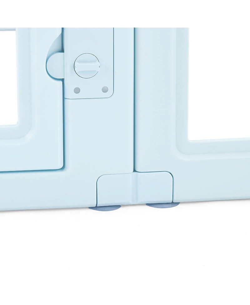 Cozito Dog Whelping Box, 76 x 49 x 30 in Plastic Whelping Pen for Large Dogs, Waterproof w/ Clear Windows, Door Lock, Easy-Clean Indoor Birth Kit