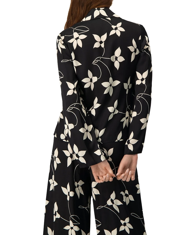 Ivonne Women's Long Sleeve Printed Shirt Blouse