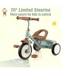 Sugift Toddler Tricycle Kids Trike with Adjustable Seat and Basket