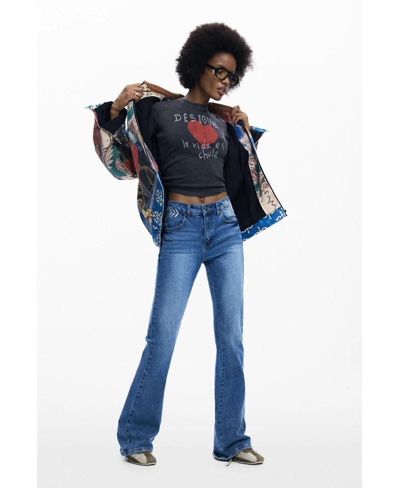 Desigual Women's Flared Denim Trousers