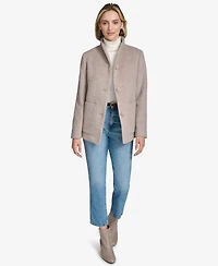 Andrew Marc Women's Piper Button Front Wool Blend Jacket