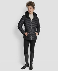 Dkny Women's Stand Collar Zipper-Front Coat