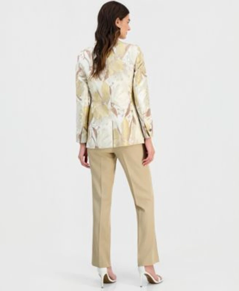 Anne Klein Womens Peak Lapel One Button Jacket Chain Strap Bustier Top