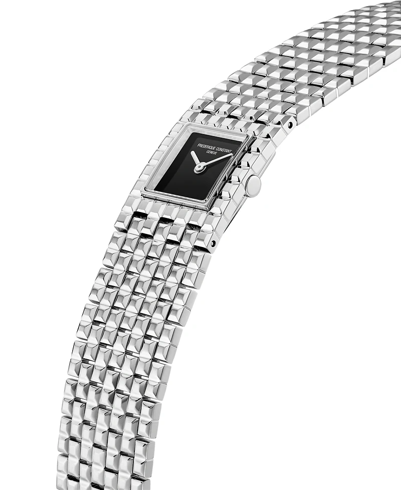 Frederique Constant Women's Manchette Silver-Tone Stainless Steel Bracelet Watch, 25.7mm