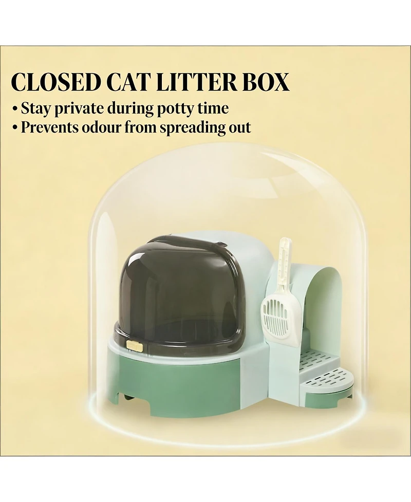Aostirmotor Covered Cat Litter Box in Green