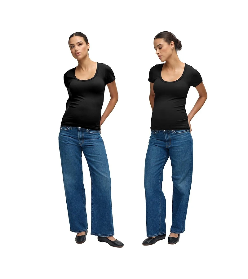 Ingrid + Isabel Maternity Seamless Rib Short Sleeve Crew Tee