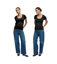 Ingrid + Isabel Maternity Seamless Rib Short Sleeve Crew Tee