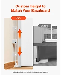 Cozito Retractable Baby Gate, 31.3 in Tall, Extends to 56.3 in Wide, Mesh Safety Gate w/ Security Lock, Trip-Free Walk-Through, Indoor/Outdoor
