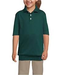 Lands' End Girls Short Sleeve Banded Bottom Polo Shirt