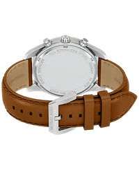 Michael Kors Men's Lexington Chronograph Luggage Leather Watch, 45mm