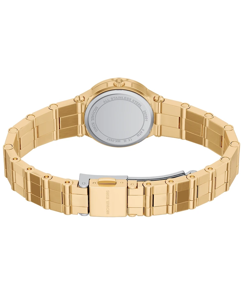Michael Kors Women's Billie Three-Hand Gold-Tone Stainless Steel Watch, 26mm