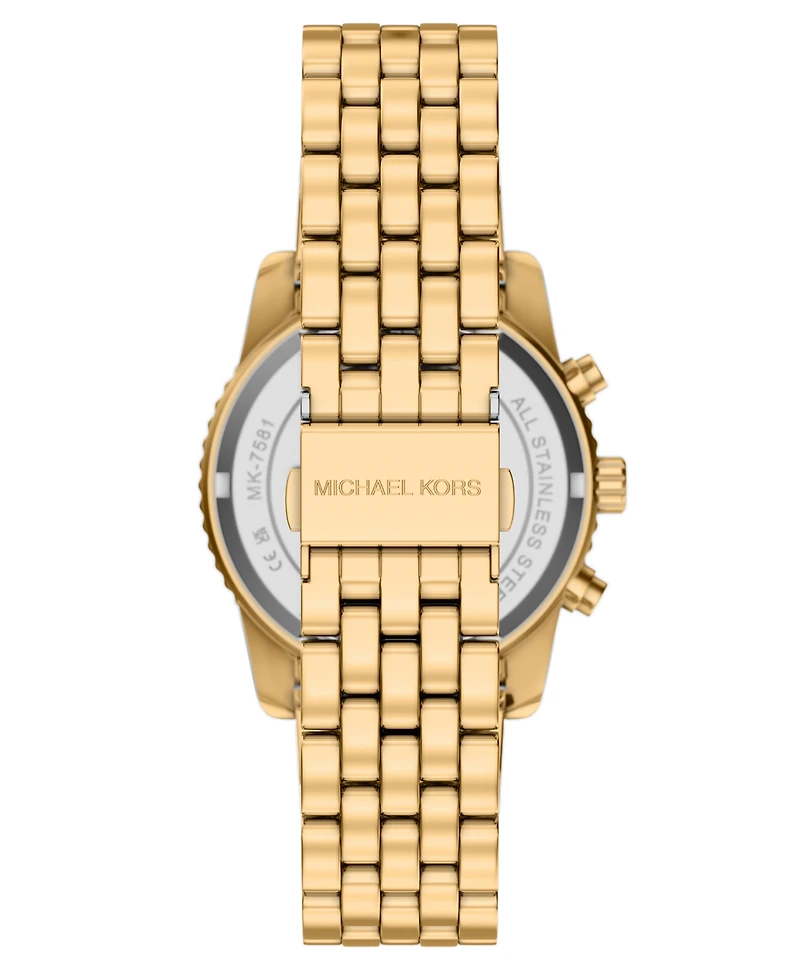 Michael Kors Women's Bryant Three-Hand Gold-Tone Stainless Steel Watch, 35mm