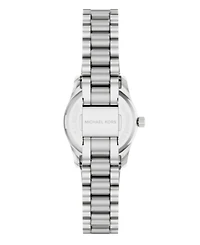 Michael Kors Women's Lexington Three-Hand Silver-Tone Stainless Steel Watch, 26mm