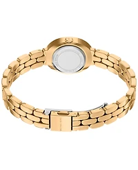 Michael Kors Women's Maude Three-Hand Gold-Tone Stainless Steel Watch and Bracelet Set, 21MM