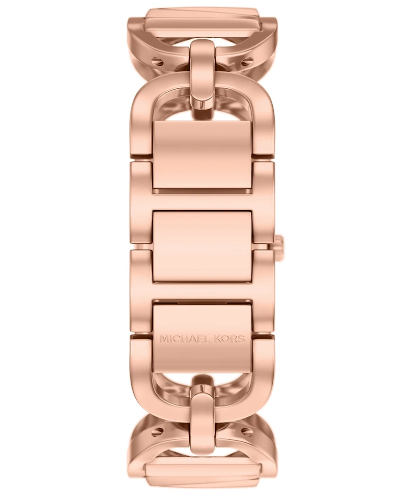 Michael Kors Women's Empire Three-Hand Rose Gold-Tone Stainless Steel Watch, 20mm