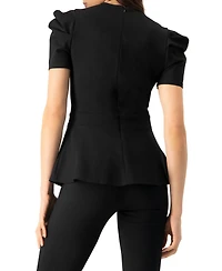 Ivonne Women's Short Sleeve Peplum Blouse