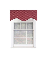 Rlf Home Passat Cornice 100% Cotton Rod Pocket Window Valance 50" x 17" Red