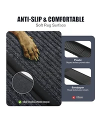 Aostirmotor Dog Ramp with Non-Slip Surface, Up to 250LBS in Black