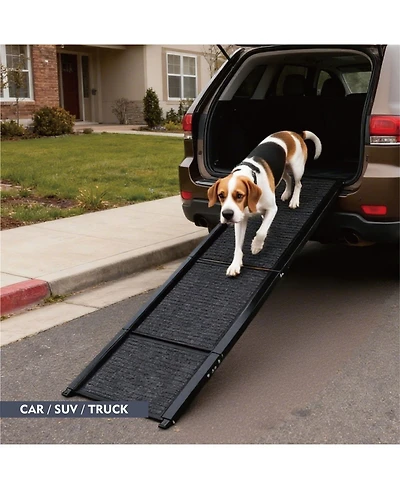 Aostirmotor Dog Ramp with Non-Slip Surface, Up to 250LBS in Black