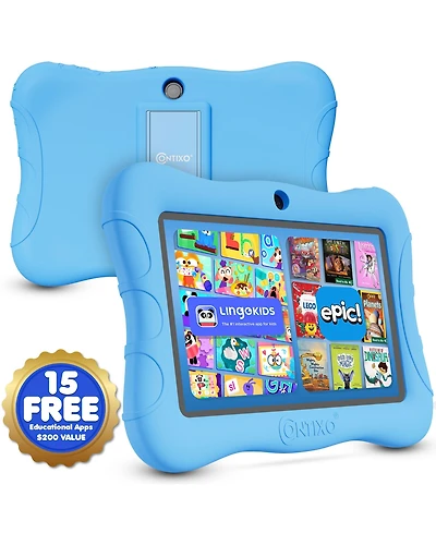 Contixo 7" Android Kids Tablet 32GB, Includes 50+ Disney Storybooks & Stickers, Protective Case with Kickstand, (2024 Model)
