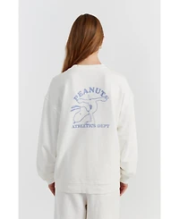 Chinti & Parker Women's Peanuts Athletics Graphic Cotton Sweatshirt