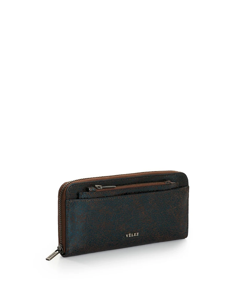 Velez Men's Folia Leather Checkbook Wallet
