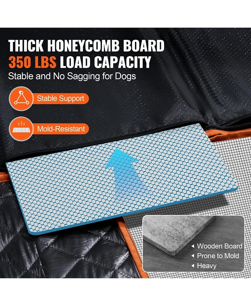 Cozito Waterproof Dog Car Seat Cover for Back Seat, 51.2 x 27.6 in, 600D Heavy-Duty Protection for Suv