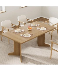 gaomon Kitchen Large Dining Table for 6 Farmhouse Kitchen Table for Dining Room, Home Office, Living Room