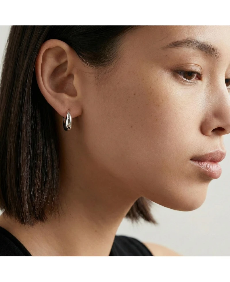 Joey Baby Silver-Tone Huggie Hoop Earrings