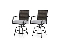 Slickblue Outdoor Pe Wicker Bar Stools, Set of 2