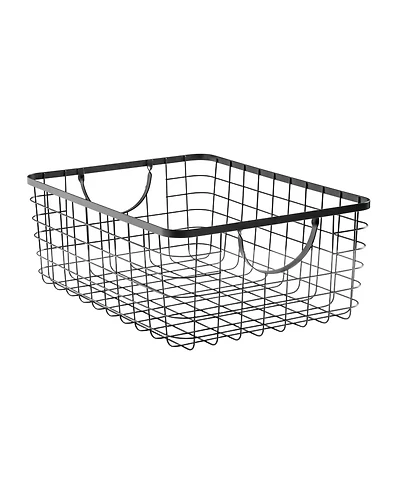 mDesign Metal Pantry Basket with Handles for Kitchen