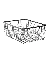 mDesign Metal Pantry Basket with Handles for Kitchen