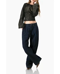 Ivonne Women's Long Sleeve V-Neck Blouse