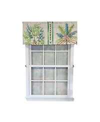 Rlf Home Felicity Tailored 100% Cotton Rod Pocket Lined Window Valance 50" x 15" Multi