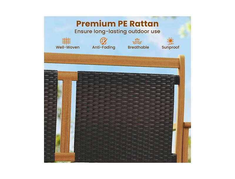 Patio Loveseat with Curved Armrests for Outdoor Seating