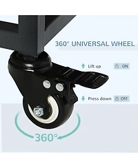 Aostirmotor Dog Crate Metal Cage Kennel in Grey