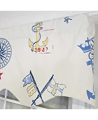 Rlf Home Ralph Lauren Navigator Regal 100% Cotton Rod Pocket Lined Window Valance 50" x 17" Off White