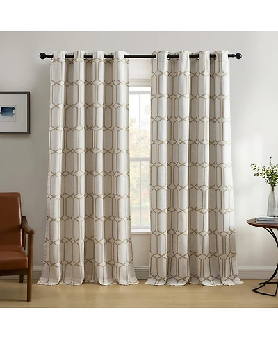Elrene Home Fashions Kaiden Geometric Room Darkening Window Curtain