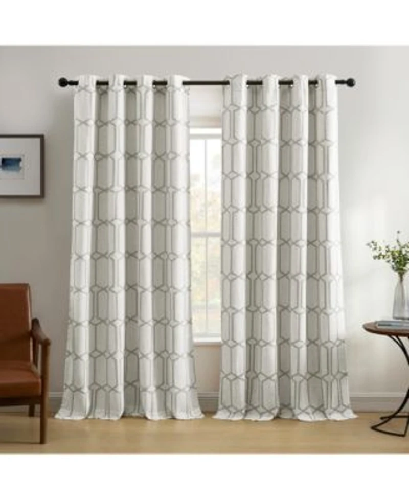 Elrene Home Fashions Kaiden Geometric Room Darkening Window Curtain