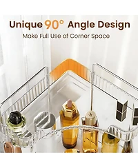 Yigii 2 Tier Bathroom Organizer with Hooks for Makeup and Skincare