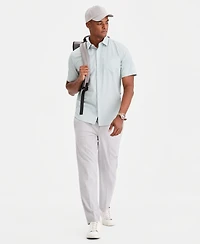 Alfani Men's Cotton Luke Short-Sleeve Pocket Shirt, Macy's Exclusive