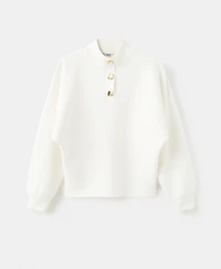 Mango Women's Jewel Buttons Turtleneck Sweater